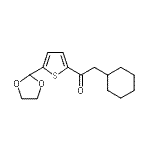 structure of CAS# 898772-72-0, 2-Cyclohexyl-1-[5-(1,3-dioxolan-2-yl)-2-thienyl]ethanone;Cyclohexylmethyl 5-(1,3-dioxolan-2-yl)-2-thienyl ketone