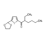 structure of CAS# 898772-98-0, 1-[5-(1,3-Dioxolan-2-yl)-2-thienyl]-2-ethyl-1-hexanone;5-(1,3-Dioxolan-2-yl)-2-thienyl 1-ethylpentyl ketone