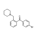 结构式 CAS# 898773-06-3, (4-溴苯基)[2-(1-哌啶基甲基)苯基]甲酮
