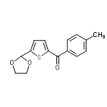 structure of CAS# 898773-23-4, [5-(1,3-Dioxolan-2-yl)-2-thienyl](4-methylphenyl)methanone;5-(1,3-Dioxolan-2-yl)-2-(4-methylbenzoyl)thiophene