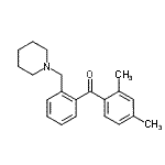structure of CAS# 898773-24-5, (2,4-Dimethylphenyl)[2-(1-piperidinylmethyl)phenyl]methanone;2,4-Dimethyl-2'-piperidinomethyl benzophenone