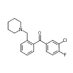 结构式 CAS# 898773-45-0, (3-氯-4-氟苯基)[2-(1-哌啶基甲基)苯基]甲酮