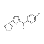 structure of CAS# 898773-50-7, (4-Chlorophenyl)[5-(1,3-dioxolan-2-yl)-2-thienyl]methanone;2-(4-Chlororobenzoyl)-5-(1,3-Dioxolan-2-yl)thiophene