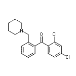 structure of CAS# 898773-67-6, (2,4-Dichlorophenyl)[2-(1-piperidinylmethyl)phenyl]methanone;2,4-dichloro-2'-piperidinomethyl benzophenone