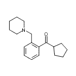 structure of CAS# 898773-87-0, Cyclopentyl[2-(1-piperidinylmethyl)phenyl]methanone;cyclopentyl 2-(piperidinomethyl)phenyl ketone