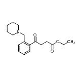 structure of CAS# 898773-91-6, Ethyl 4-oxo-4-[2-(1-piperidinylmethyl)phenyl]butanoate;ethyl 4-oxo-4-[2-(piperidinomethyl)phenyl]butyrate