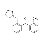 structure of CAS# 898774-02-2, (2-Methylphenyl)[2-(1-pyrrolidinylmethyl)phenyl]methanone;2-methyl-2'-pyrrolidinomethyl benzophenone