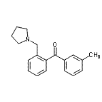 structure of CAS# 898774-05-5, (3-Methylphenyl)[2-(1-pyrrolidinylmethyl)phenyl]methanone;3'-methyl-2-pyrrolidinomethyl benzophenone