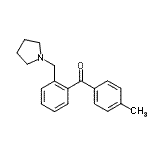 structure of CAS# 898774-08-8, (4-Methylphenyl)[2-(1-pyrrolidinylmethyl)phenyl]methanone;4'-methyl-2-pyrrolidinomethyl benzophenone