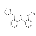 structure of CAS# 898774-11-3, (2-Methoxyphenyl)[2-(1-pyrrolidinylmethyl)phenyl]methanone;2-methoxy-2'-pyrrolidinomethyl benzophenone