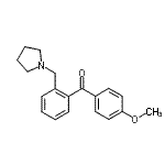 structure of CAS# 898774-17-9, (4-Methoxyphenyl)[2-(1-pyrrolidinylmethyl)phenyl]methanone;4'-methoxy-2-pyrrolidinomethyl benzophenone