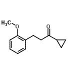 structure of CAS# 898774-25-9, 1-Cyclopropyl-3-(2-methoxyphenyl)-1-propanone;cyclopropyl 2-(2-methoxyphenyl)ethyl ketone