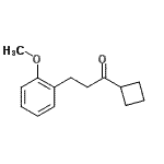 structure of CAS# 898774-28-2, 1-Cyclobutyl-3-(2-methoxyphenyl)-1-propanone;cyclobutyl 2-(2-methoxyphenyl)ethyl ketone