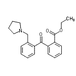 structure of CAS# 898774-29-3, Ethyl 2-[2-(1-pyrrolidinylmethyl)benzoyl]benzoate;2-carboethoxy-2'-pyrrolidinomethyl benzophenone