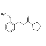 structure of CAS# 898774-31-7, 1-Cyclopentyl-3-(2-methoxyphenyl)-1-propanone;cyclopentyl 2-(2-methoxyphenyl)ethyl ketone