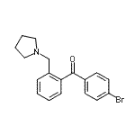 structure of CAS# 898774-47-5, (4-Bromophenyl)[2-(1-pyrrolidinylmethyl)phenyl]methanone;4'-bromo-2-pyrrolidinomethyl benzophenone