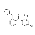 structure of CAS# 898774-59-9, (2,4-Dimethylphenyl)[2-(1-pyrrolidinylmethyl)phenyl]methanone;2,4-dimethyl-2'-pyrrolidinomethyl benzophenone