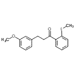 structure of CAS# 898774-60-2, 3-(3-Methoxyphenyl)-1-[2-(methylsulfanyl)phenyl]-1-propanone;3-(3-methoxyphenyl)-2'-thiomethylpropiophenone