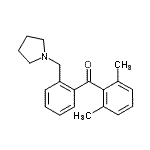 structure of CAS# 898774-63-5, (2,6-Dimethylphenyl)[2-(1-pyrrolidinylmethyl)phenyl]methanone;2,6-dimethyl-2'-pyrrolidinomethyl benzophenone