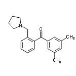 structure of CAS# 898774-67-9, (3,5-Dimethylphenyl)[2-(1-pyrrolidinylmethyl)phenyl]methanone;3',5'-dimethyl-2-pyrrolidinomethyl benzophenone