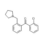 structure of CAS# 898774-75-9, (2-Chlorophenyl)[2-(1-pyrrolidinylmethyl)phenyl]methanone;2-chloro-2'-pyrrolidinomethyl benzophenone