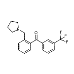 structure of CAS# 898774-81-7, [2-(1-Pyrrolidinylmethyl)phenyl][3-(trifluoromethyl)phenyl]methanone;2-pyrrolidinomethyl-3'-trifluoromethylbenzophenone