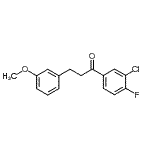 structure of CAS# 898774-90-8, 1-(3-Chloro-4-fluorophenyl)-3-(3-methoxyphenyl)-1-propanone;3'-Chloro-4'-fluoro-3-(3-methoxyphenyl)propiophenone
