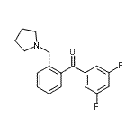 结构式 CAS# 898775-09-2, (3,5-二氟苯基)[2-(1-吡咯烷基甲基)苯基]甲酮