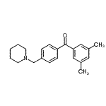 structure of CAS# 898775-14-9, (3,5-Dimethylphenyl)[4-(1-piperidinylmethyl)phenyl]methanone;3,5-dimethyl-4'-piperidinomethyl benzophenone