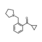 structure of CAS# 898775-15-0, Cyclopropyl[2-(1-pyrrolidinylmethyl)phenyl]methanone;cyclopropyl 2-(pyrrolidinomethyl)phenyl ketone