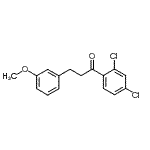 结构式 CAS# 898775-16-1, 1-(2,4-二氯苯基)-3-(3-甲氧基苯基)-1-丙酮