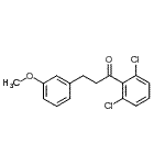 结构式 CAS# 898775-40-1, 1-(2,6-二氯苯基)-3-(3-甲氧基苯基)-1-丙酮