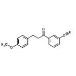 结构式 CAS# 898775-58-1, 3-[3-(4-甲氧基苯基)丙酰]苯甲腈