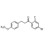 structure of CAS# 898776-10-8, 1-(4-Bromo-2-fluorophenyl)-3-(4-methoxyphenyl)-1-propanone;4'-bromo-2'-fluoro-3-(4-methoxyphenyl)propiophenone