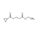 structure of CAS# 898776-27-7, Ethyl 5-cyclopropyl-5-oxopentanoate;Ethyl 5-cyclopropyl-5-oxovalerate;MFCD01320331
