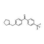 structure of CAS# 898776-69-7, [4-(1-Pyrrolidinylmethyl)phenyl][4-(trifluoromethyl)phenyl]methanone;4-pyrrolidinomethyl-4'-trifluoromethylbenzophenone