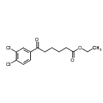 结构式 CAS# 898776-76-6, 乙基6-(3,4-二氯苯基)-6-氧代己酸酯
