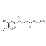 structure of CAS# 898776-82-4, Ethyl 4-(3-bromo-4-methylphenyl)-4-oxobutanoate;Ethyl 4-(3-bromo-4-methylphenyl)-4-oxobutyrate