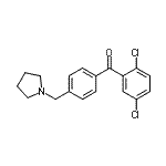 structure of CAS# 898776-83-5, (2,5-Dichlorophenyl)[4-(1-pyrrolidinylmethyl)phenyl]methanone;2,5-dichloro-4'-pyrrolidinomethyl benzophenone