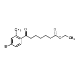 结构式 CAS# 898776-98-2, 乙基7-(4-溴-2-甲基苯基)-7-氧代庚酸酯