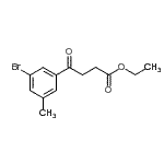 结构式 CAS# 898777-03-2, 乙基4-(3-溴-5-甲基苯基)-4-氧代丁酸酯