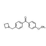 structure of CAS# 898777-40-7, [4-(1-Azetidinylmethyl)phenyl](4-methoxyphenyl)methanone;4-azetidinomethyl-4'-methoxybenzophenone
