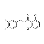 structure of CAS# 898777-44-1, 1-(2,6-Dichlorophenyl)-3-(3,4-dichlorophenyl)-1-propanone;3-(3,4-Dichlorophenyl)-2',6'-dichloropropiophenone