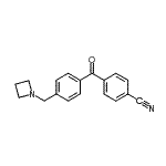structure of CAS# 898777-49-6, 4-[4-(1-Azetidinylmethyl)benzoyl]benzonitrile;4-azetidinomethyl-4'-cyanobenzophenone