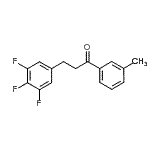 结构式 CAS# 898777-60-1, 1-(3-甲基苯基)-3-(3,4,5-三氟苯基)-1-丙酮