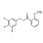 structure of CAS# 898777-64-5, 1-(2-Methoxyphenyl)-3-(3,4,5-trifluorophenyl)-1-propanone;2'-methoxy-3-(3,4,5-trifluorophenyl)propiophenone