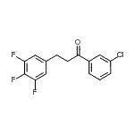 结构式 CAS# 898777-90-7, 1-(3-氯苯基)-3-(3,4,5-三氟苯基)-1-丙酮