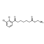 structure of CAS# 898777-91-8, Ethyl 7-(2,3-dichlorophenyl)-7-oxoheptanoate;ethyl 7-(2,3-dichlorophenyl)-7-oxoheptanoate