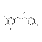 structure of CAS# 898777-96-3, 1-(4-Fluorophenyl)-3-(3,4,5-trifluorophenyl)-1-propanone;4'-fluoro-3-(3,4,5-trifluorophenyl)propiophenone
