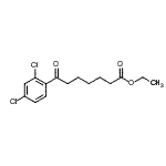 structure of CAS# 898778-02-4, Ethyl 7-(2,4-dichlorophenyl)-7-oxoheptanoate;ethyl 7-(2,4-dichlorophenyl)-7-oxoheptanoate